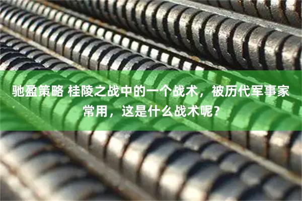 驰盈策略 桂陵之战中的一个战术，被历代军事家常用，这是什么战术呢？