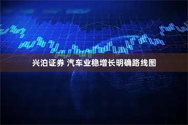 兴泊证券 汽车业稳增长明确路线图