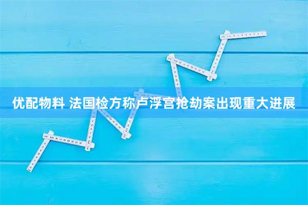 优配物料 法国检方称卢浮宫抢劫案出现重大进展