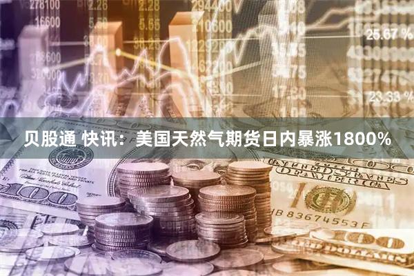贝股通 快讯：美国天然气期货日内暴涨1800%